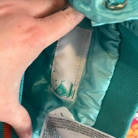 Disney Moana Satin Varsity Jacket Coat Size 4 - Picture 8 of 10